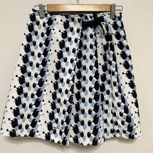 Terry Cycling Skirt Women's Medium White/Black/Blue  Active Outdoor Padded